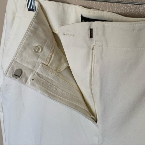 SALE! Evelyn & Arthur Off-White Cotton-Blend Cropped Pants - Size 14 - Picture 8 of 9